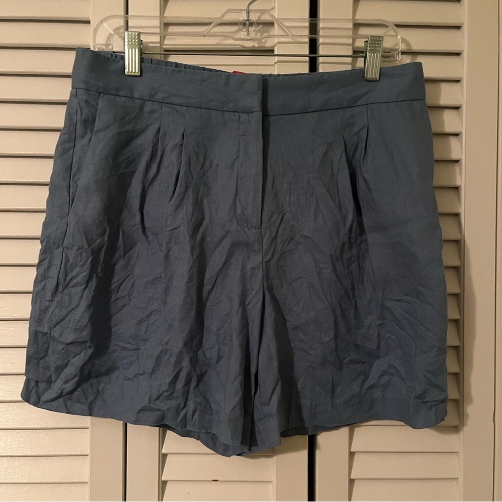 Vince Camuto Blue Linen Shorts Size 10